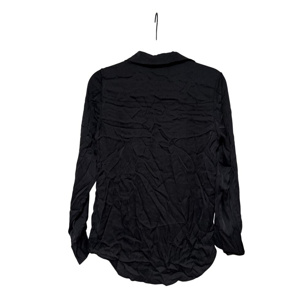 Quince Black Silk Spandex Button Down Shirt S - Picture 8 of 8